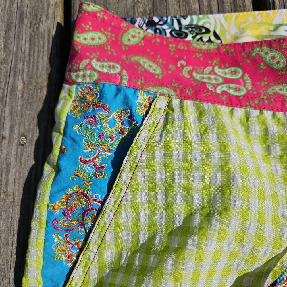 Robert Graham Green Checkered Paisley Bathingsuit - size 34